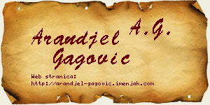 Aranđel Gagović vizit kartica